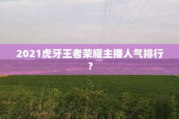 2021**王者荣耀主播人气排行？