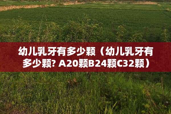 幼儿*牙有多少颗（幼儿*牙有多少颗? A20颗B24颗C32颗）