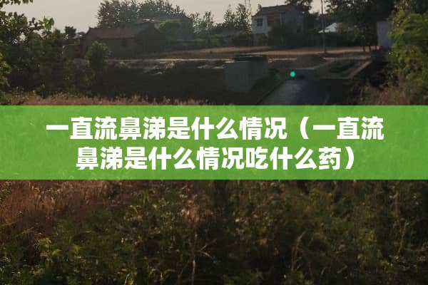 一直流鼻涕是什么情况（一直流鼻涕是什么情况吃什么药）