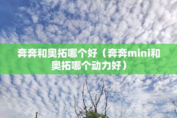 奔奔和奥拓哪个好（奔奔mini和奥拓哪个动力好）