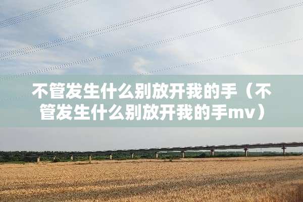 不管发生什么别放开我的手（不管发生什么别放开我的手mv）
