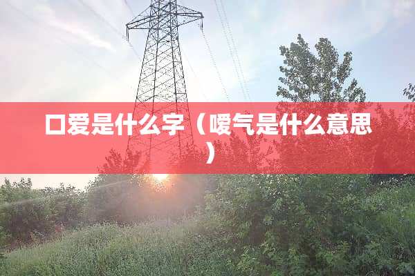 口爱是什么字（嗳气是什么意思）