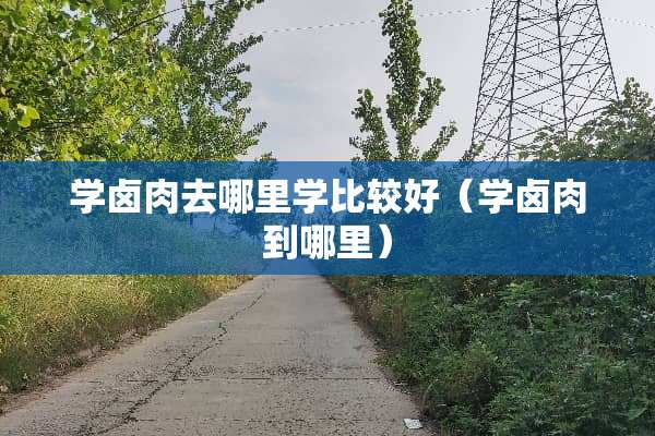 学卤肉去哪里学比较好（学卤肉到哪里）