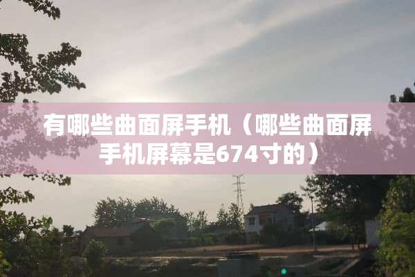 有哪些曲面屏手机（哪些曲面屏手机屏幕是674寸的）