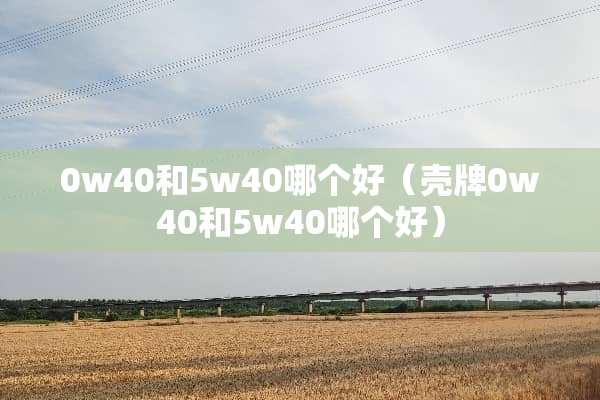 0w40和5w40哪个好（壳牌0w40和5w40哪个好）