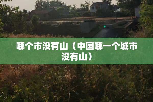 哪个市没有山（中国哪一个城市没有山）