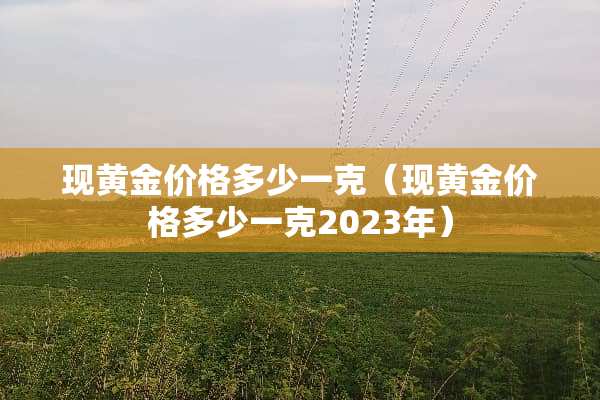 现黄金价格多少一克（现黄金价格多少一克2023年）