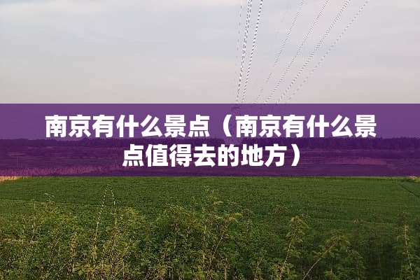 南京有什么景点（南京有什么景点值得去的地方）