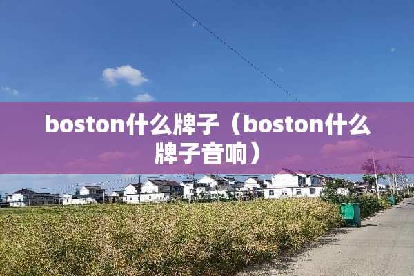 boston什么牌子（boston什么牌子音响）
