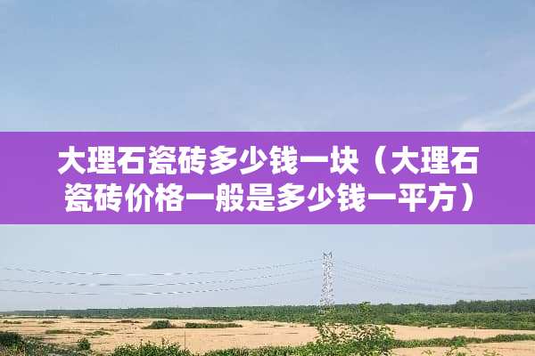 大理石瓷砖多少钱一块（大理石瓷砖价格一般是多少钱一平方）
