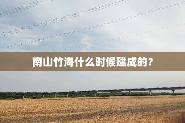 南山竹海什么时候建成的？