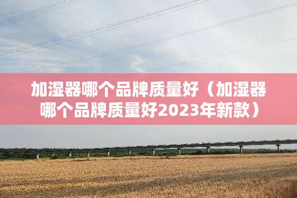 加湿器哪个品牌质量好（加湿器哪个品牌质量好2023年新款）