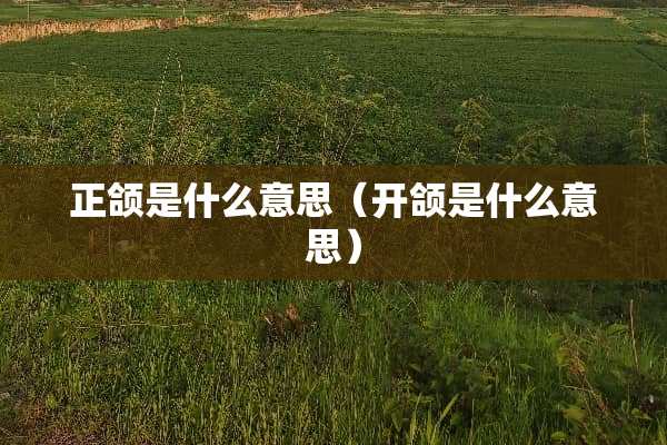 正颌是什么意思（开颌是什么意思）