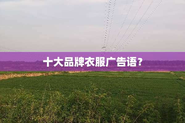 十大品牌衣服广告语？