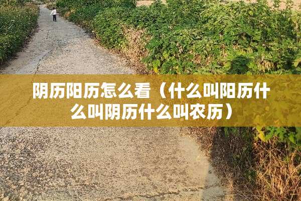*历阳历怎么看（什么叫阳历什么叫*历什么叫农历）