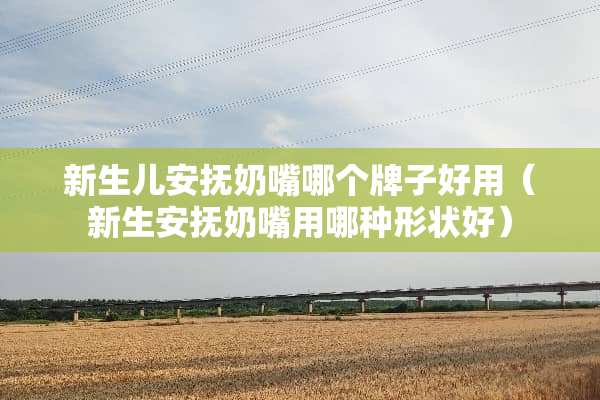 新生儿安抚奶嘴哪个牌子好用（新生安抚奶嘴用哪种形状好）