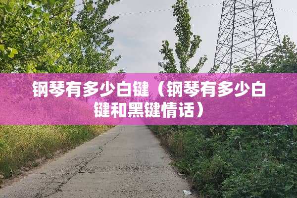 钢琴有多少白键（钢琴有多少白键和黑键情话）