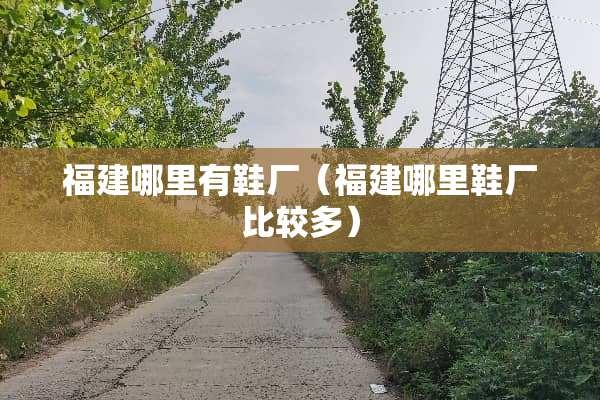 福建哪里有鞋厂（福建哪里鞋厂比较多）