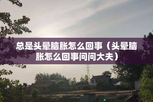 总是头晕脑胀怎么回事（头晕脑胀怎么回事问问大夫）