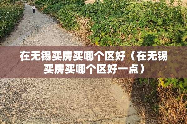 在无锡买房买哪个区好（在无锡买房买哪个区好一点）