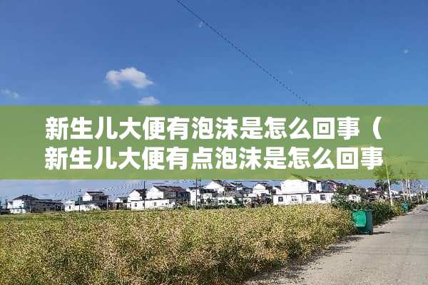 新生儿大便有泡沫是怎么回事（新生儿大便有点泡沫是怎么回事）