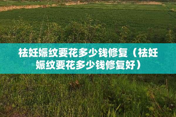 祛妊娠纹要花多少钱修复（祛妊娠纹要花多少钱修复好）
