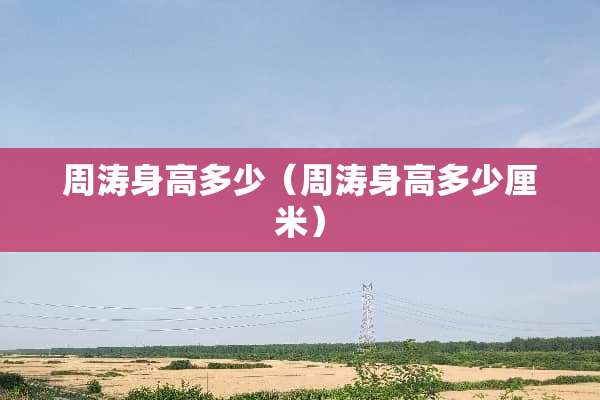 周涛身高多少（周涛身高多少厘米）