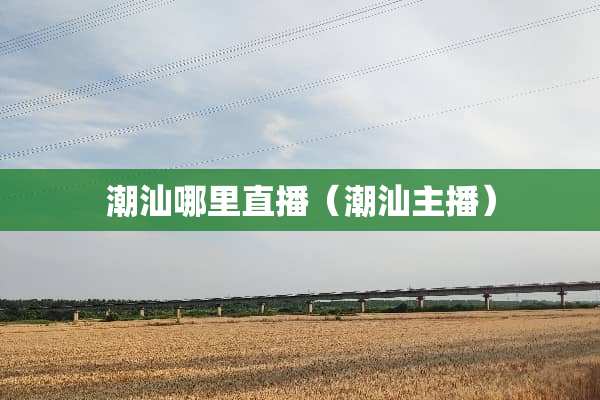 潮汕哪里直播（潮汕主播）