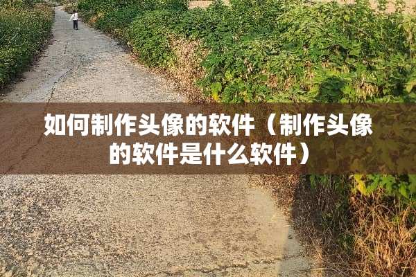 如何制作头像的软件（制作头像的软件是什么软件）