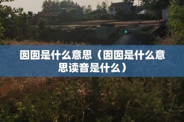 囡囡是什么意思（囡囡是什么意思读音是什么）