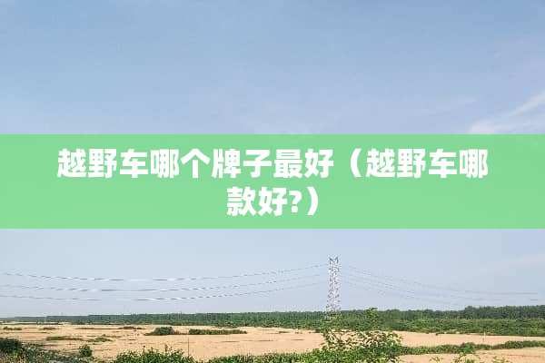 越野车哪个牌子最好（越野车哪款好?）