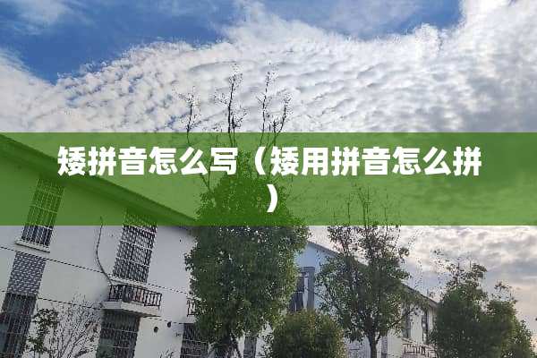 矮拼音怎么写（矮用拼音怎么拼）