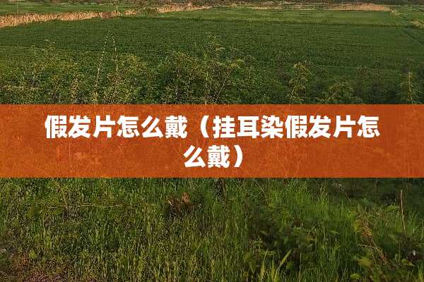 假发片怎么戴（挂耳染假发片怎么戴）