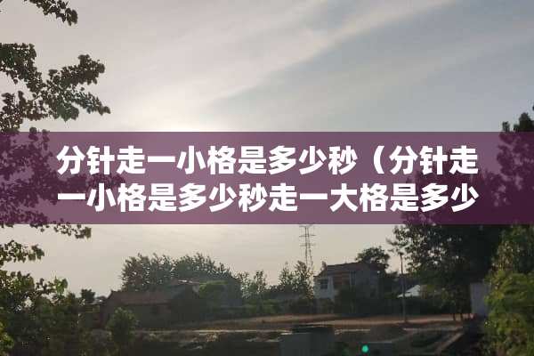 分针走一小格是多少秒（分针走一小格是多少秒走一大格是多少秒走一圈是多少秒）