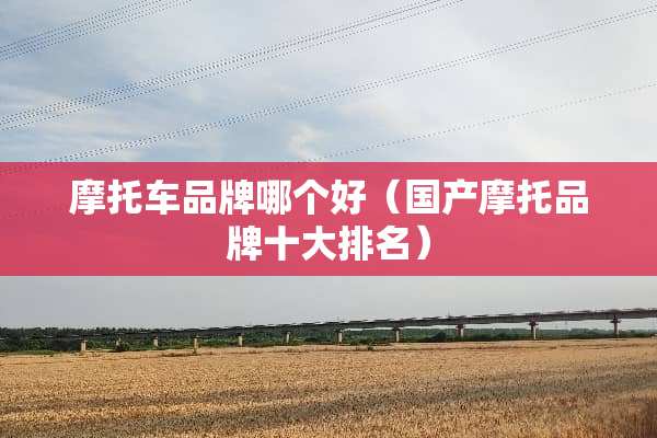 摩托车品牌哪个好（国产摩托品牌十大排名）