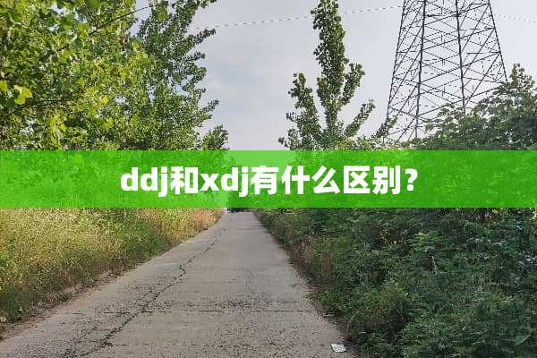 ddj和xdj有什么区别？