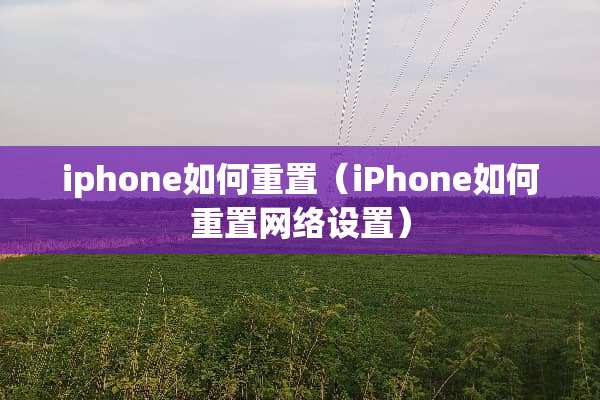 iphone如何重置（iPhone如何重置网络设置）