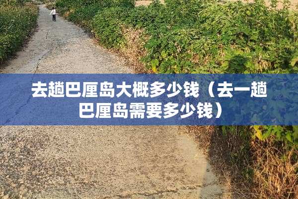 去趟巴厘岛大概多少钱（去一趟巴厘岛需要多少钱）