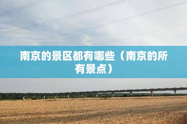 南京的景区都有哪些（南京的所有景点）