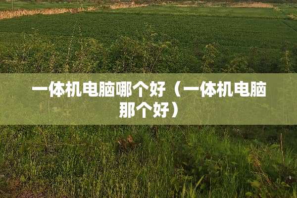 一体机电脑哪个好（一体机电脑那个好）