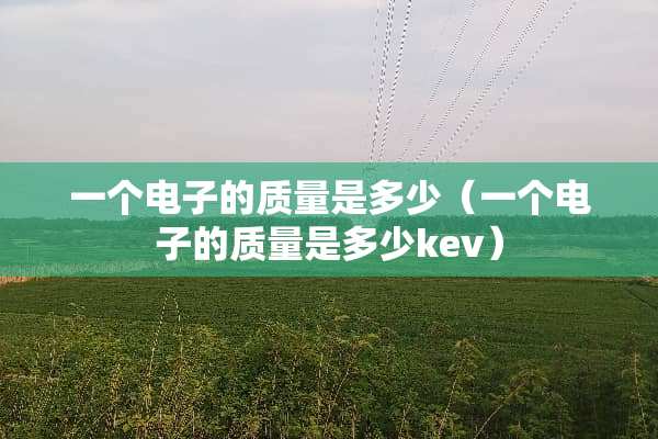 一个电子的质量是多少（一个电子的质量是多少kev）