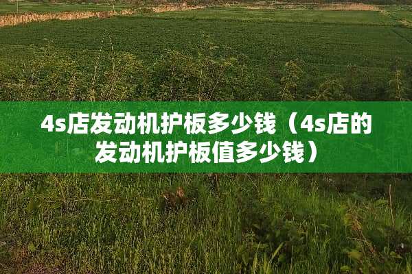 4s店发动机护板多少钱（4s店的发动机护板值多少钱）