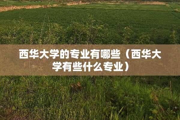 西华大学的专业有哪些（西华大学有些什么专业）