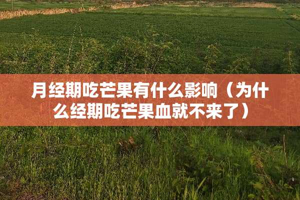 月经期吃芒果有什么影响（为什么经期吃芒果血就不来了）
