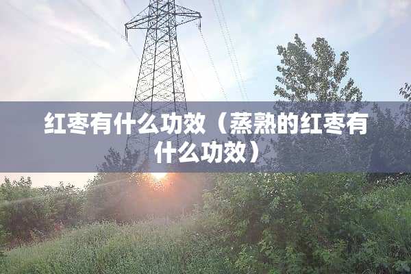 红枣有什么功效（蒸熟的红枣有什么功效）