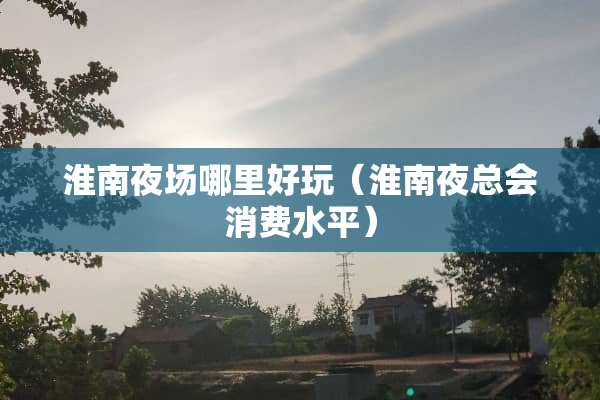 淮南夜场哪里好玩（淮南夜总会消费水平）