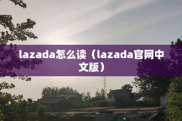 lazada怎么读（lazada官网中文版）