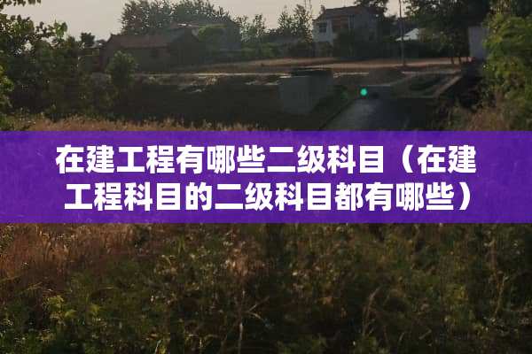 在建工程有哪些二级科目（在建工程科目的二级科目都有哪些）