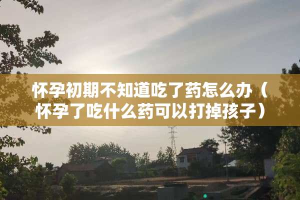 怀孕初期不知道吃了药怎么办（怀孕了吃什么药可以打掉孩子）