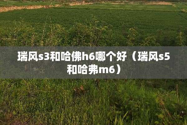 瑞风s3和哈佛h6哪个好（瑞风s5和哈弗m6）